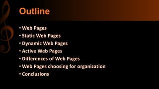 Static dynamic and active web pages | PPT