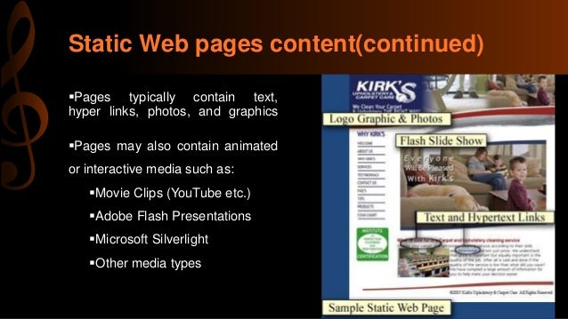 static web page