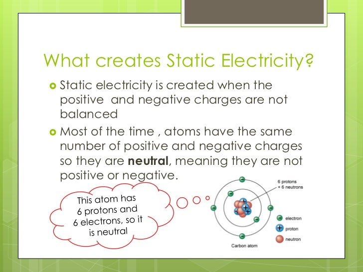 Static electricity u6l2 notes