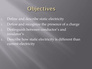 Static electricity and electrical currants | PPT