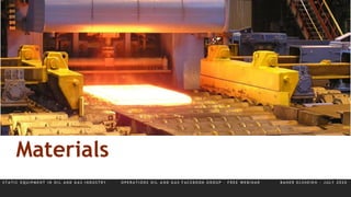 Static equipment in oil and gas industry | PDF