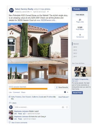 Static Example Boosted Facebook Post -- 38258 Gemini Court