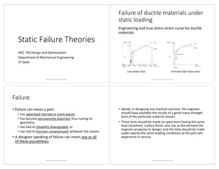 Theories of failure provided by IIT delhi | PDF