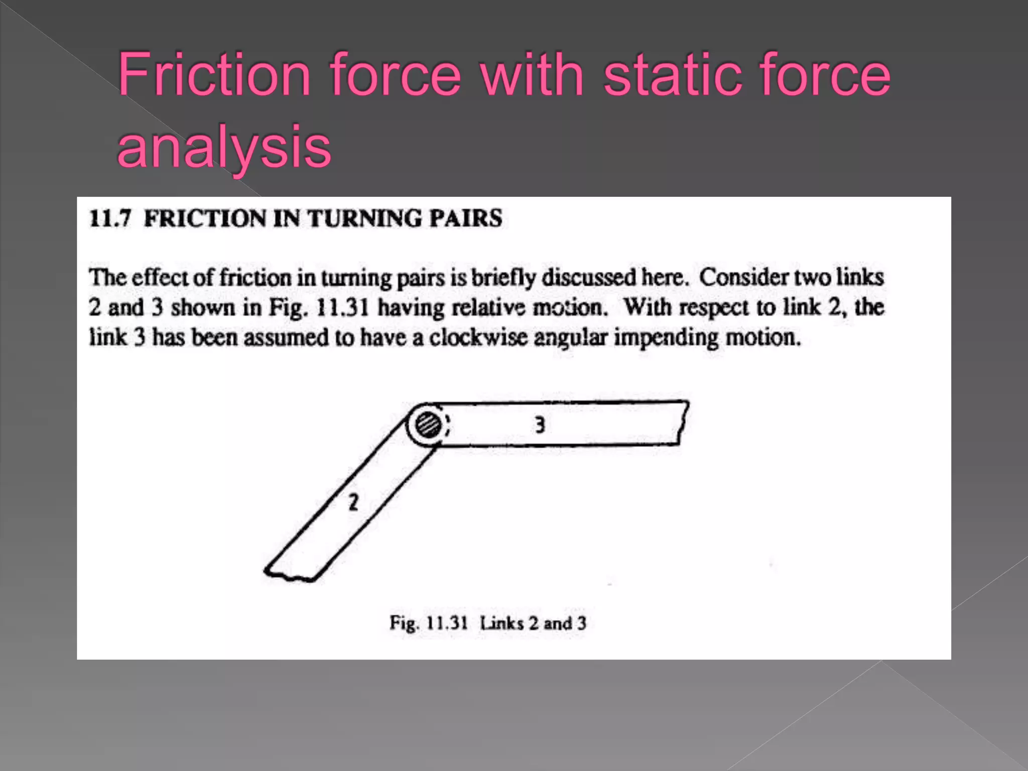 Static Force Analysis