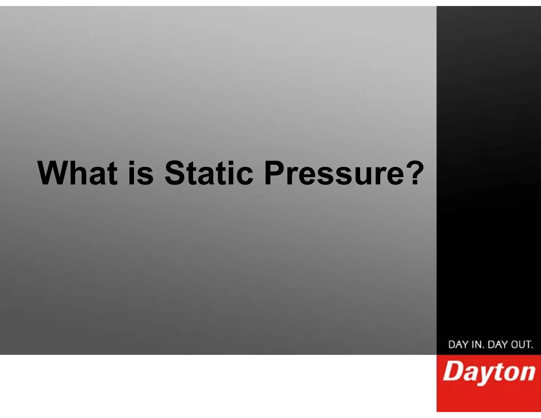 What is Static Air Pressure PPT