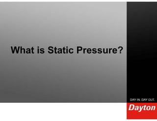 What is Static Pressure?
 