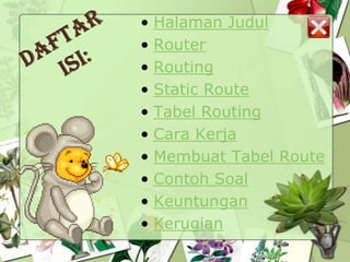 Static Route | PPT | Free Download