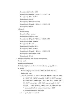 Static routing | PDF
