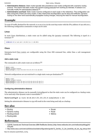 Static routing : Notes | PDF