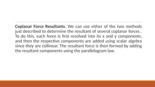 STATICS-2-BSCpE-2b Adding Resultant Vectors Concering rigid bodies | PPTX
