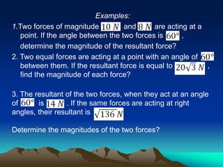 Point Force Statics LECTURE NOTES ON STATICS_2024 power point presentation. | PPT