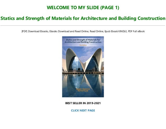 (B.O.O.K.$) Statics and Strength of Materials for Architecture and