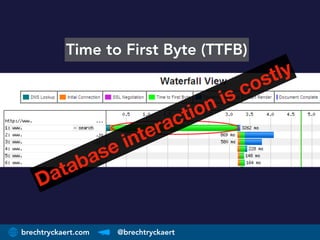 brechtryckaert.com @brechtryckaert
Time to First Byte (TTFB)
Database interaction is costly
 