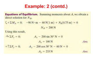 Engineering Mechanics Chapter 5 Equilibrium of a Rigid Body | PPT