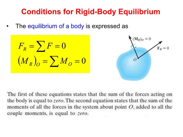 Engineering Mechanics Chapter 5 Equilibrium of a Rigid Body | PPT