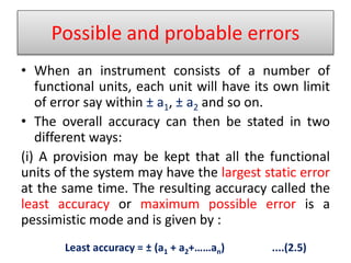 Static terms in measurement | PPTX