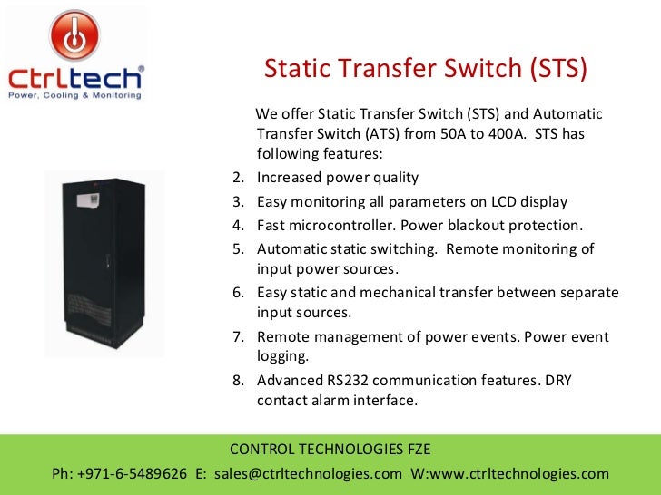 Static transfer switch. STS.