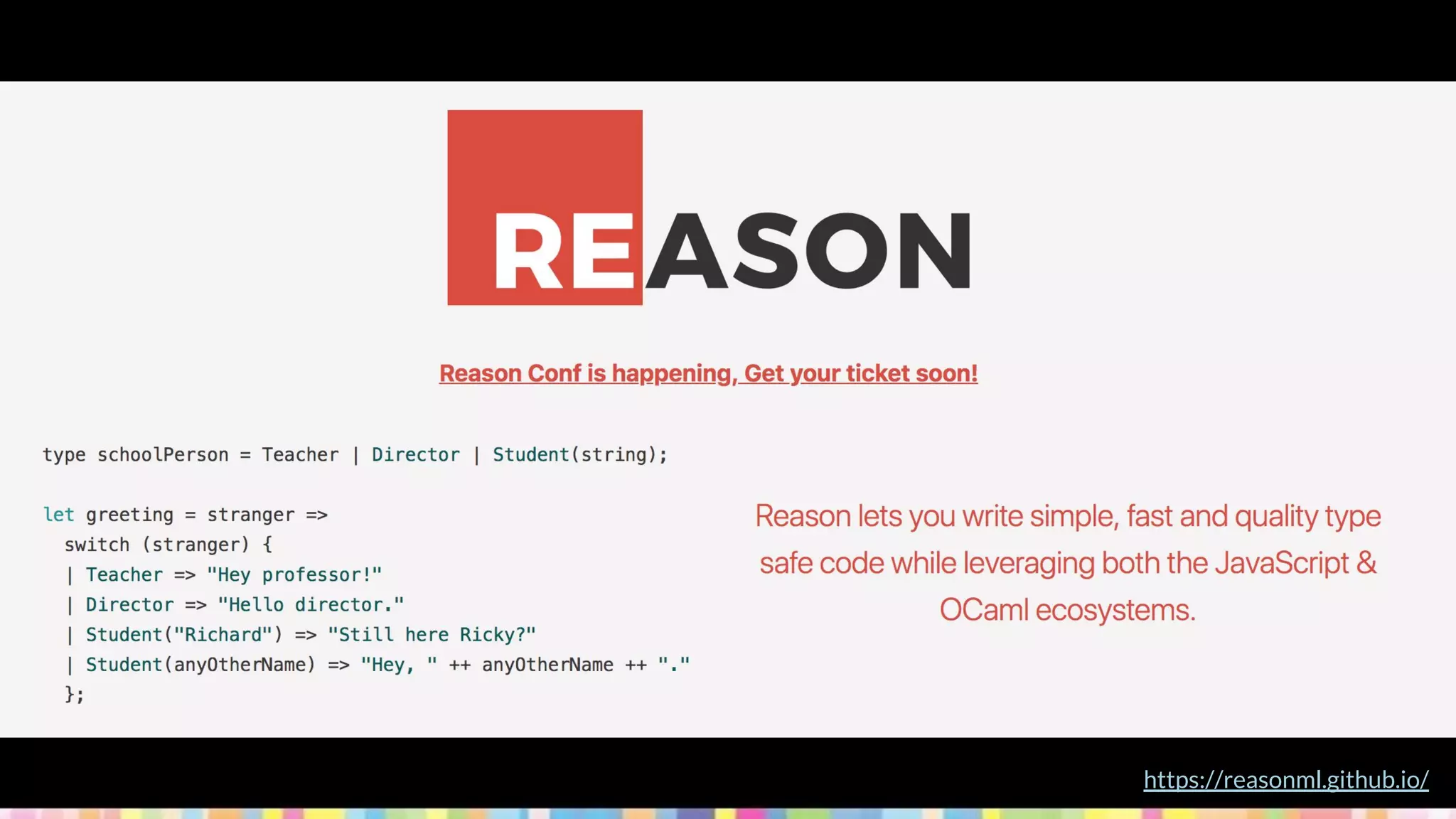 https://reasonml.github.io/
 