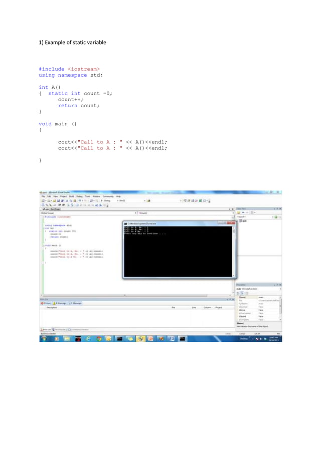Static Variable in C++ | PDF
