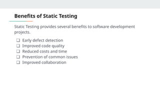 Static Verification Static Verification Techniques S/W Q/A.pptx