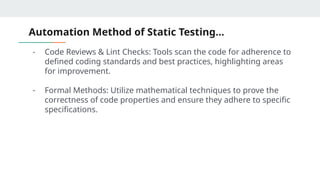Static Verification Techniques S/W Q/A.pptx