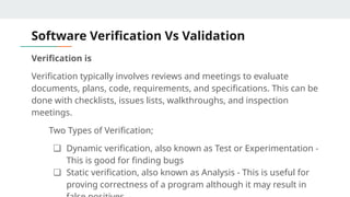 Static Verification Static Verification Techniques S/W Q/A.pptx