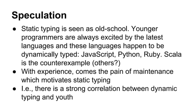 Static vs dynamic types | PPT