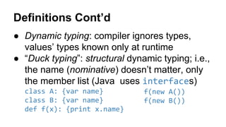Static vs dynamic types | PDF