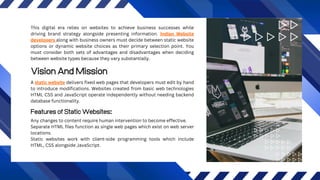Static Vs Dynamic Websites Pros, Cons and Key Differences | PPT