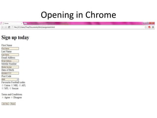 Opening in Chrome
 