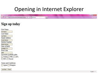 Opening in Internet Explorer
 