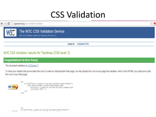 CSS Validation
 