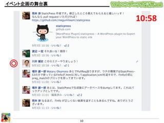 イベント企画の舞台裏	

10:58	

◎	

10	
  

 