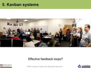 5. Kanban systems 
Effective feedback loops? 
STATIK, Kanban’s hidden gem @asplake #lascot14 
 