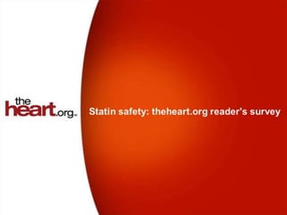 Statin safety: theheart.org reader's survey 