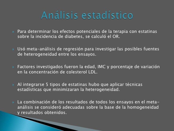 Estatinas y riesgo de Diabetes Estatinas y riesgo de Diabetes