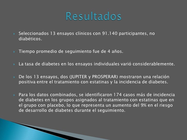 Estatinas y riesgo de Diabetes Estatinas y riesgo de Diabetes