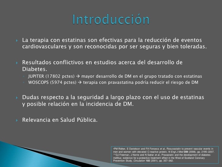Estatinas y riesgo de Diabetes Estatinas y riesgo de Diabetes