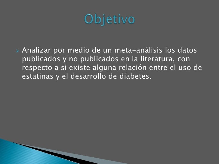 Estatinas y riesgo de Diabetes Estatinas y riesgo de Diabetes