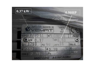 0.37 kW 0.50HP
 