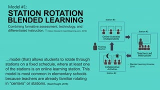 Blended Learning: Station Rotation Model | PPT