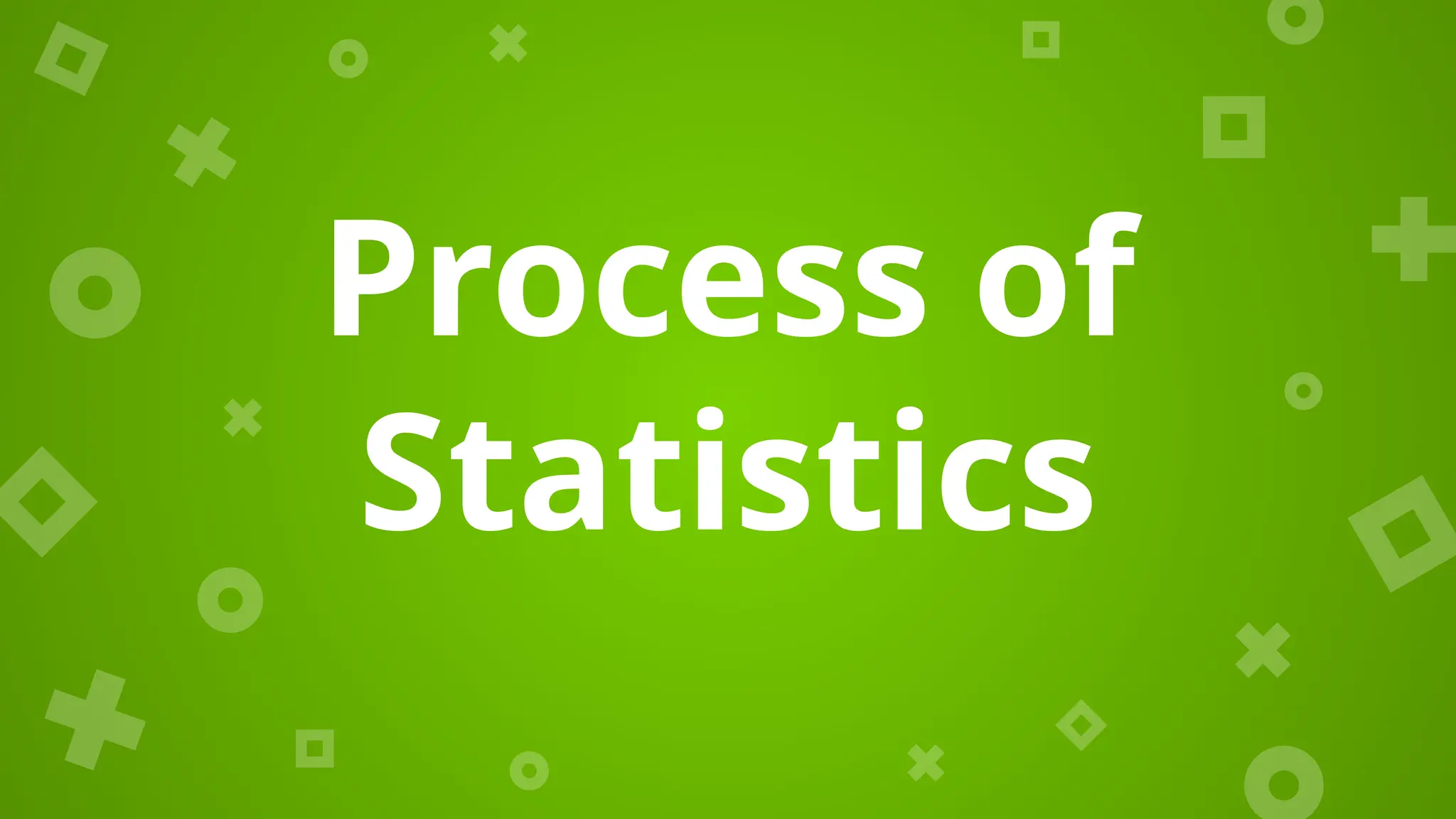 Process of
Statistics
 