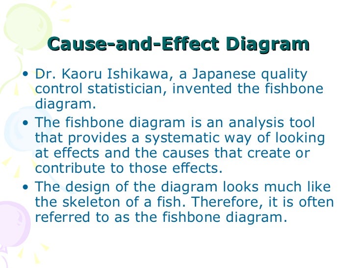 kaoru ishikawa diagram statistical process control