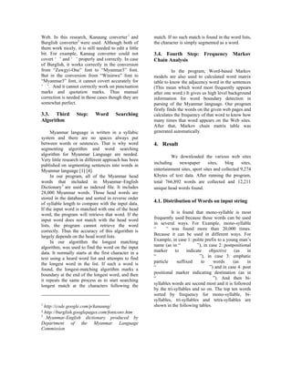 Statistical Analysis Of Myanmar Words On The World Wide Web For+ Search ...
