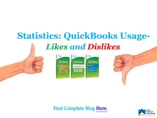 Statistics: QuickBooks Usage-
Likes and Dislikes
 