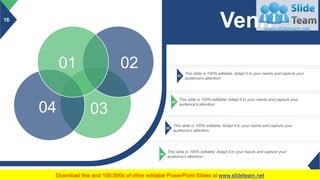 16
01
This slide is 100% editable. Adapt it to your needs and capture your
audience's attention.
02
This slide is 100% editable. Adapt it to your needs and capture your
audience's attention.
03
This slide is 100% editable. Adapt it to your needs and capture your
audience's attention.
04
This slide is 100% editable. Adapt it to your needs and capture your
audience's attention.
0304
0201
Venn
 