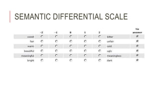 SEMANTIC DIFFERENTIAL SCALE
 