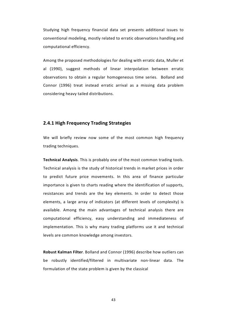 Statistical arbitrage trading strategies and high frequency trading