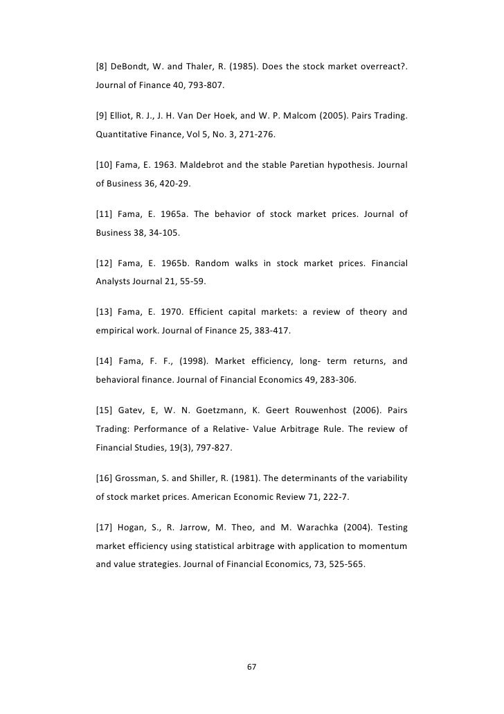 Statistical arbitrage pairs trading strategies review and outlook
