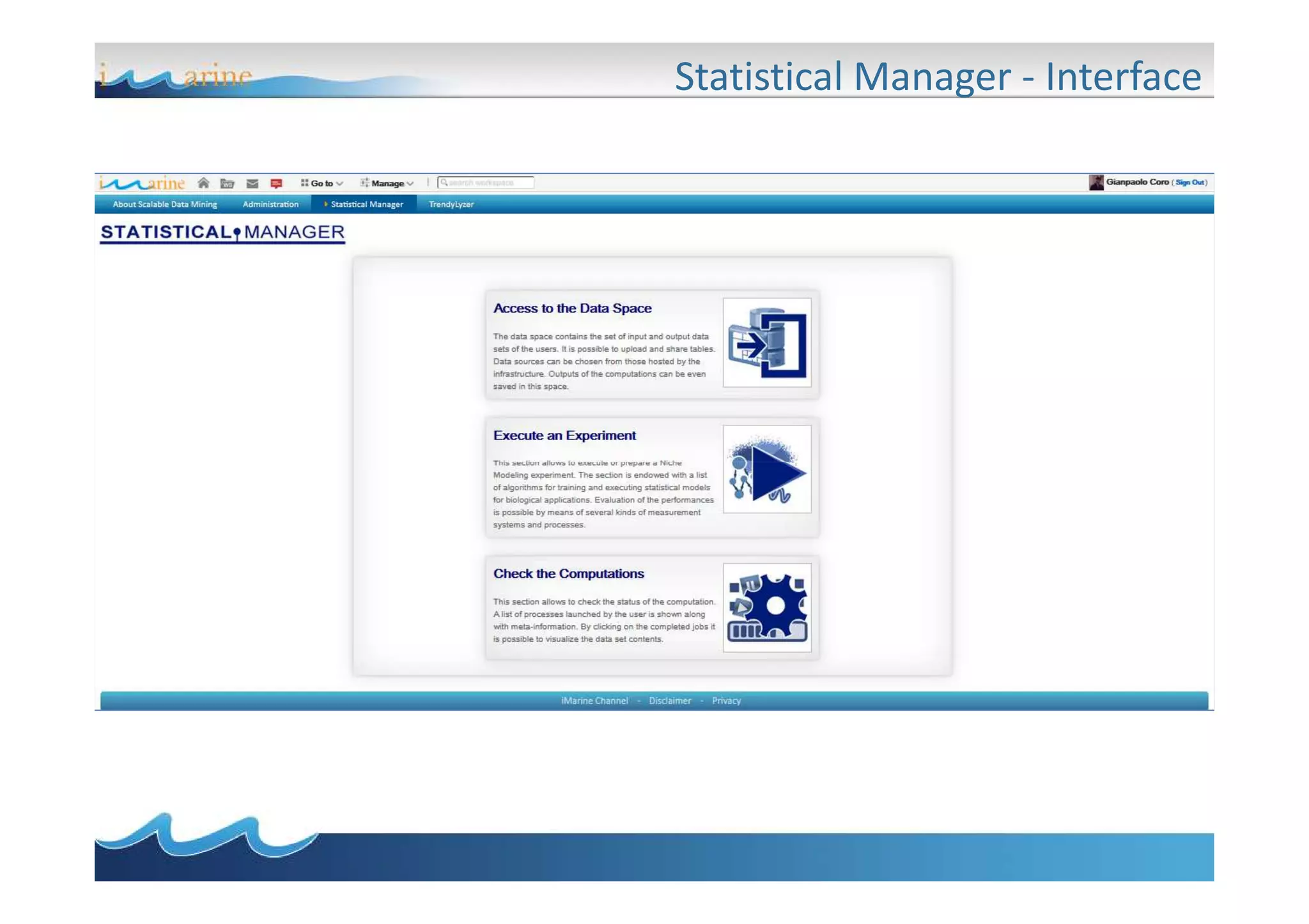 Statistical Manager - Interface

 